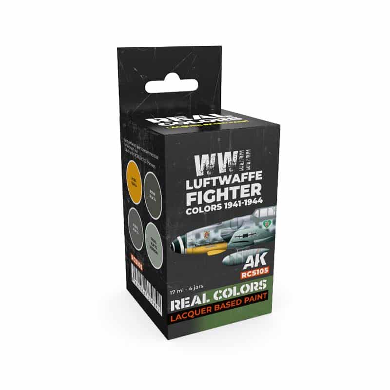 AK Interactive Real Color Paint Set - Luftwaffe Fighter Colors 1941-1944 RCS105