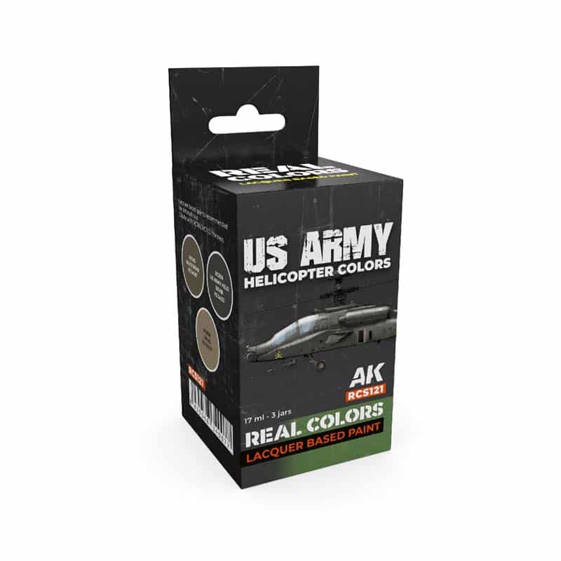 AK Interactive Real Color Paint Set - US Army Helicopter Colors RCS121