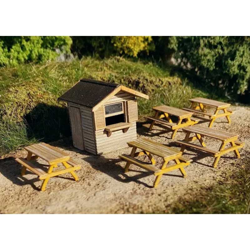 Market Set With Benches (H0) Model Scene 98531 Market Set With Benches (H0) Model Scene 98531