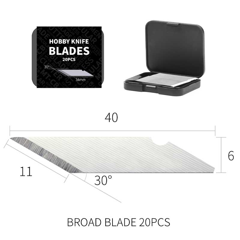 DSPIAE Hobby Knife Blades - Broad20pcs) DK-B01 DSPIAE Hobby Knife Blades - Broad20pcs) DK-B01