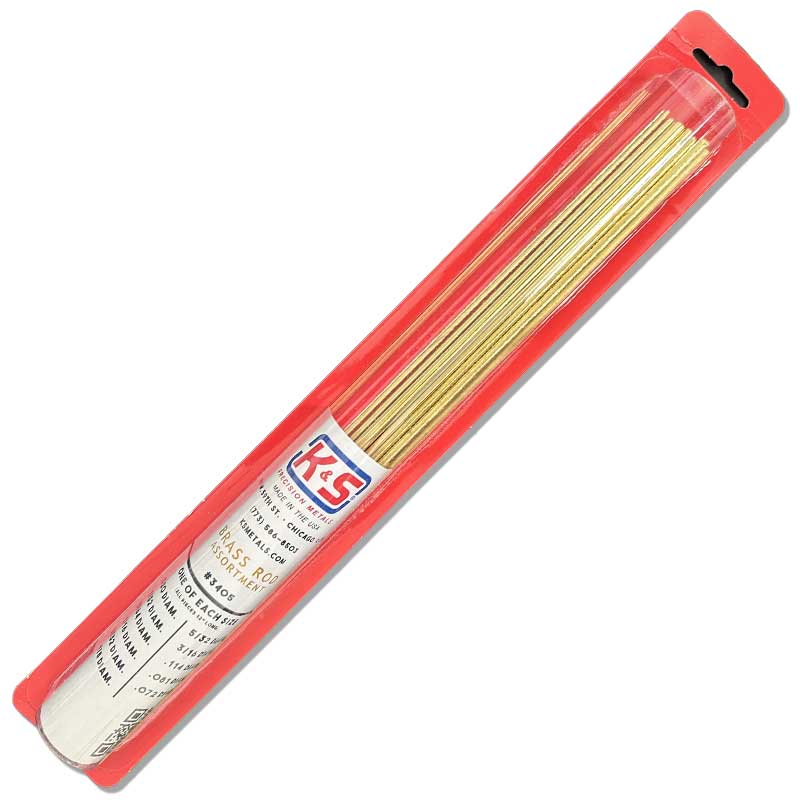 K & S Metals Brass Rod Assortment 3405