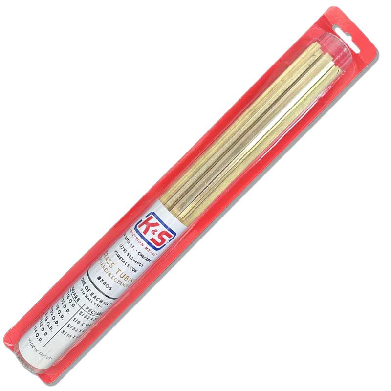 K & S Metals Brass Square & Rectangular Tube 3406