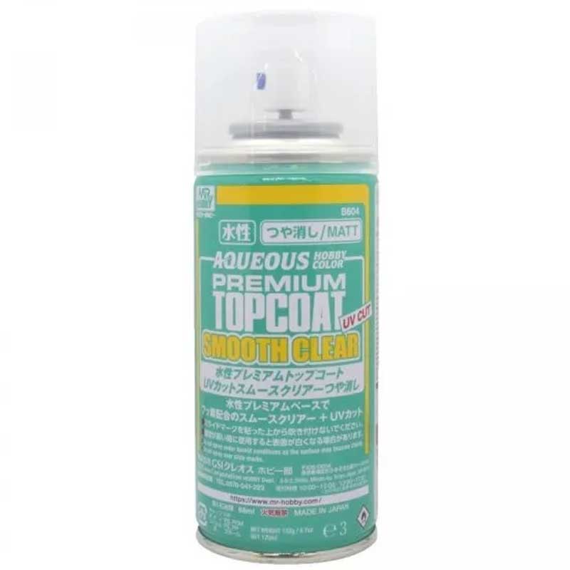 Mr Hobby - Mr Premium Top Coat Matt UV-Cut Smooth Clear Spray (170ml) B-604 Mr Hobby - Mr Premium Top Coat Matt UV-Cut Smooth Clear Spray (170ml) B-604