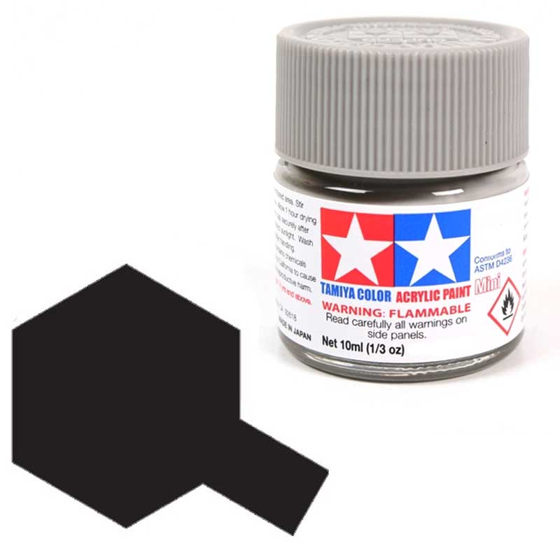 Tamiya Acrylic X-18 Semi-Gloss Black (10ml) 81518 Tamiya Acrylic X-18 Semi-Gloss Black (10ml) 81518