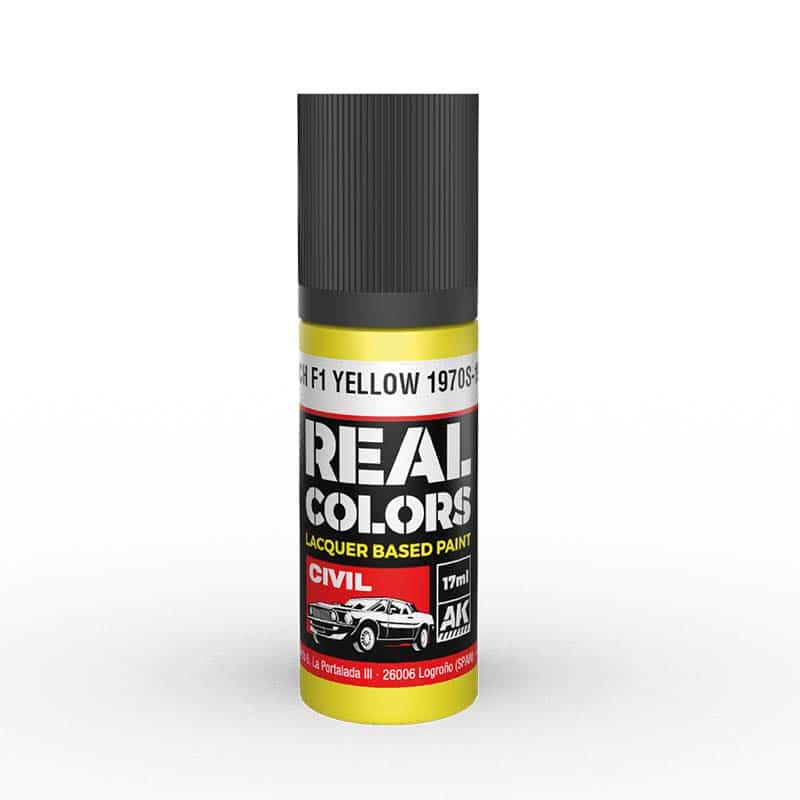 AK Interactive Real Color - French F1 Yellow 1970s-1980s (17ml) RC841 AK Interactive Real Color - French F1 Yellow 1970s-1980s (17ml) RC841