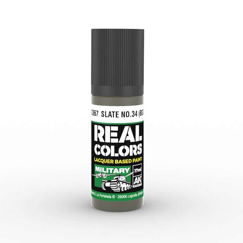 AK Interactive Real Color - Slate No.34 (BS381) (17ml) RC867