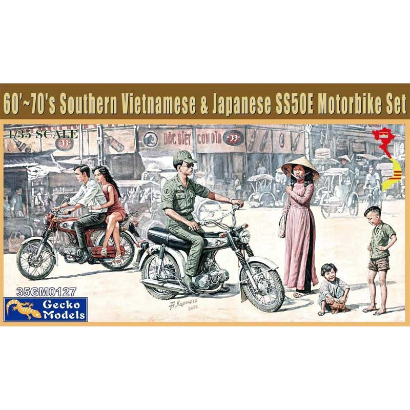 Gecko Models 60s-70s Vietnamese & Japanese Bike Set (1/35) 35GM0127