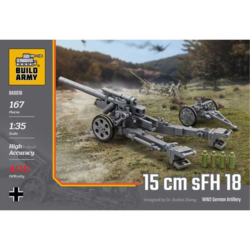 Build Army German 15cm SFH 18 Artillery 167pcs BA0018