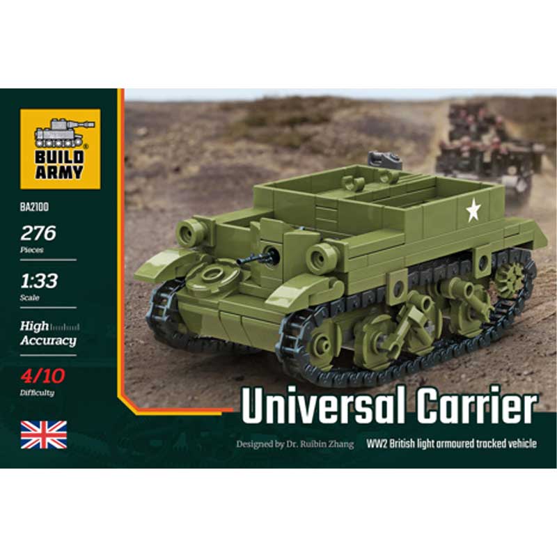 Build Army Universal Carrier Armoured Tracked Vehicle 276pcs BA2100