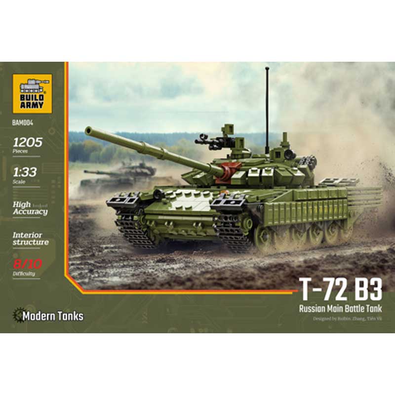 Build Army T-72 B3 Main Battle Tank 1205pcs BAM004