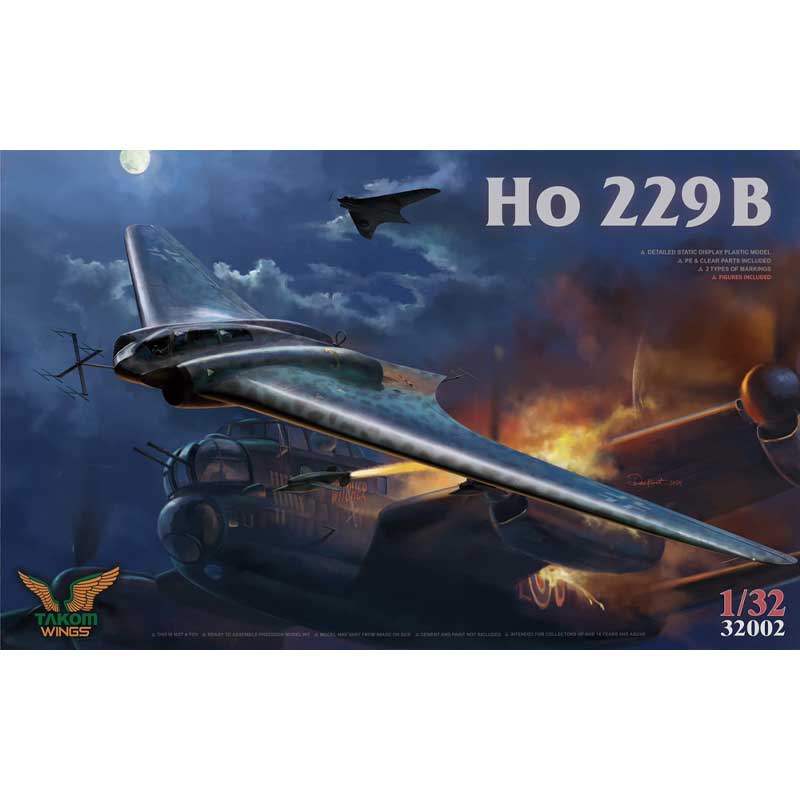 Takom German Air Force Ho 229B 2-Seat Flying Wing (1/32) 32002 Takom German Air Force Ho 229B 2-Seat Flying Wing (1/32) 32002