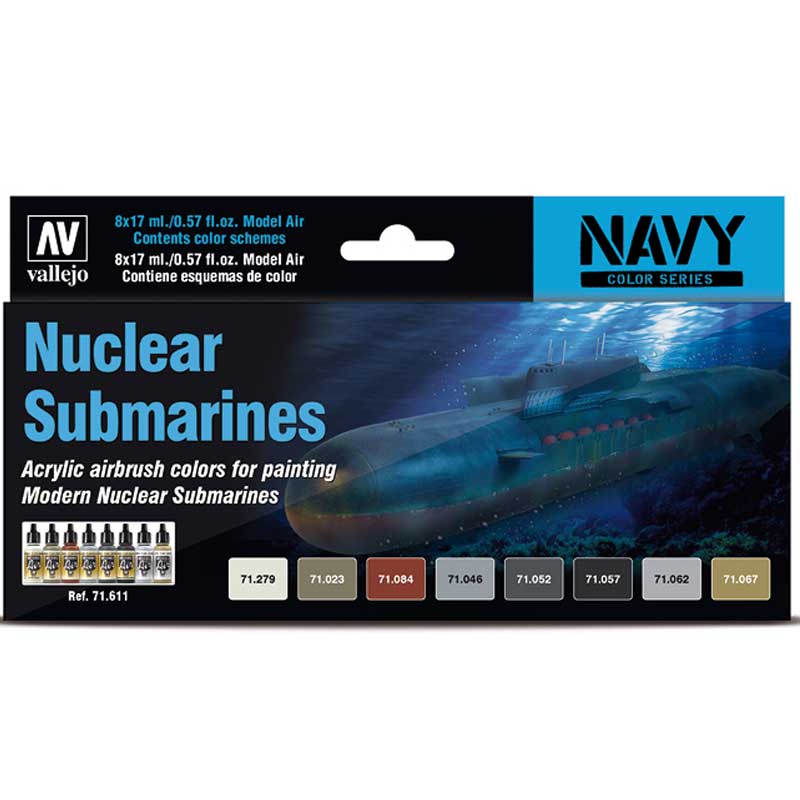 Vallejo Paint Set Nuclear Submarines 71.611 Vallejo Paint Set Nuclear Submarines 71.611