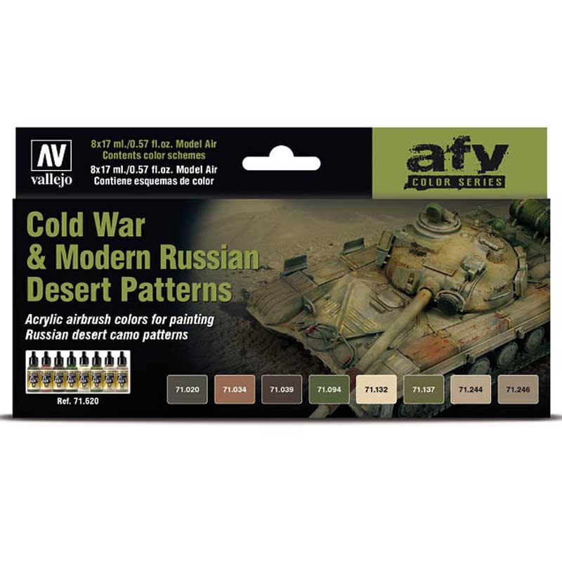 Vallejo Paint Set Cold War & Modern Russian Desert Patterns 71.620 Vallejo Paint Set Cold War & Modern Russian Desert Patterns 71.620