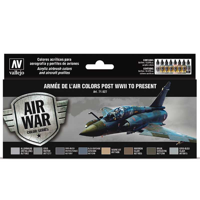 Vallejo Paint Set Armee de lAir colors post WWII to present 71.627 Vallejo Paint Set Armee de lAir colors post WWII to present 71.627