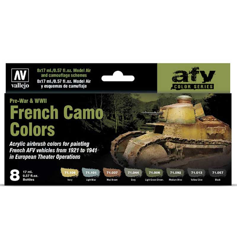 Vallejo Paint Set French Camo Colors Pre-War & WWII 71.644 Vallejo Paint Set French Camo Colors Pre-War & WWII 71.644