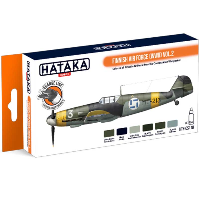 Hataka Orange Line Paint Set - Air Force (WWII) Vol. 2 HTK-CS118 Hataka Orange Line Paint Set - Air Force (WWII) Vol. 2 HTK-CS118