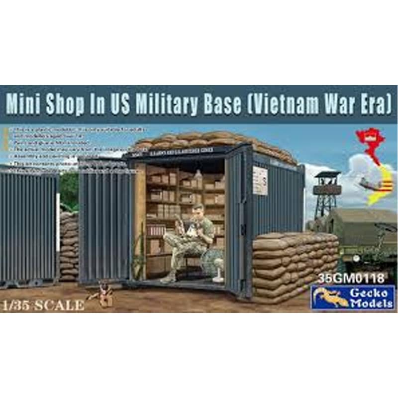 Gecko Models Mini Shop, US Military Base Vietnam War (1/35) 35GM0118