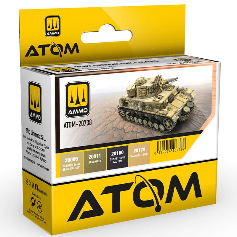 ATOM D.A.K Colors WWII Set Ammo ATOM-20738 ATOM D.A.K Colors WWII Set Ammo ATOM-20738