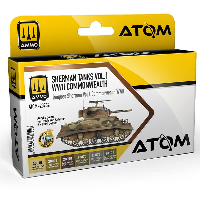 ATOM Sherman Tanks Vol 3 WWII US Marine Corps Set Ammo ATOM-20752 ATOM Sherman Tanks Vol 3 WWII US Marine Corps Set Ammo ATOM-20752