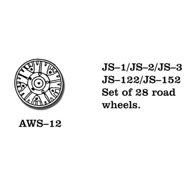 Friulmodel JS-1/2/3/122/152 Set of 28 Metal Wheels (1/35) AWS-12