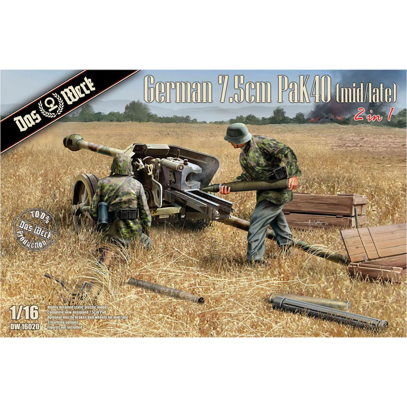 Das Werk German PAK40 7.5 cm Mid/Late 2 in 1 (1/16) DW16020 Das Werk German PAK40 7.5 cm Mid/Late 2 in 1 (1/16) DW16020