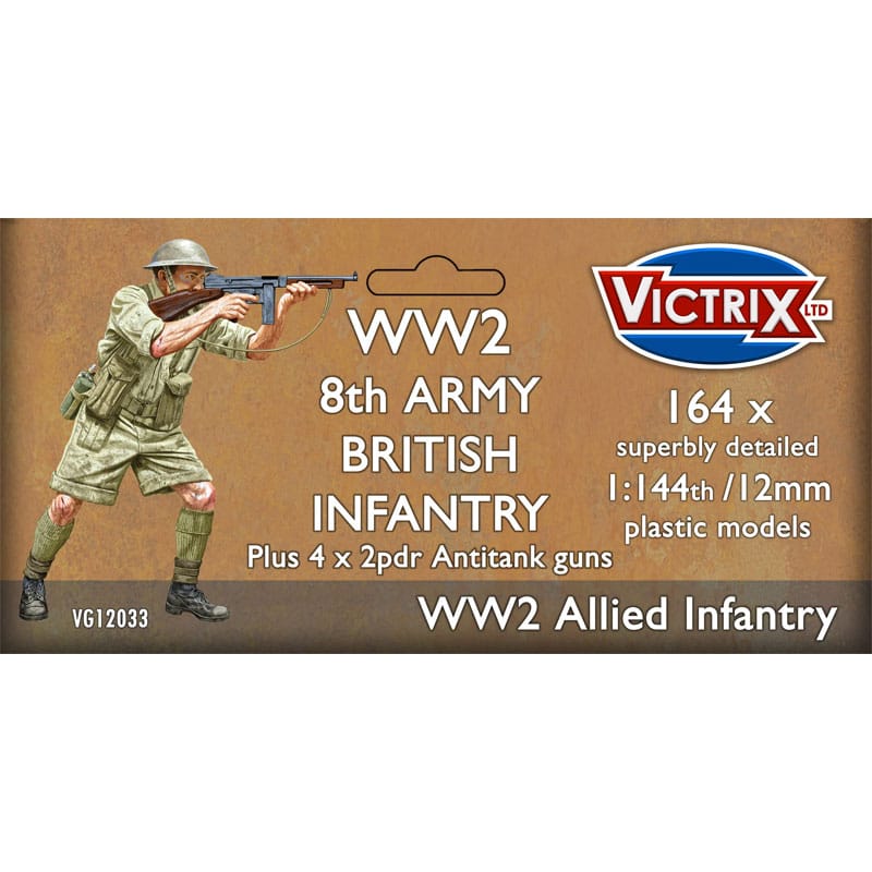 Victrix British 8th Army Infantry & Anti-tank Guns (12mm) VG12033 Victrix British 8th Army Infantry & Anti-tank Guns (12mm) VG12033