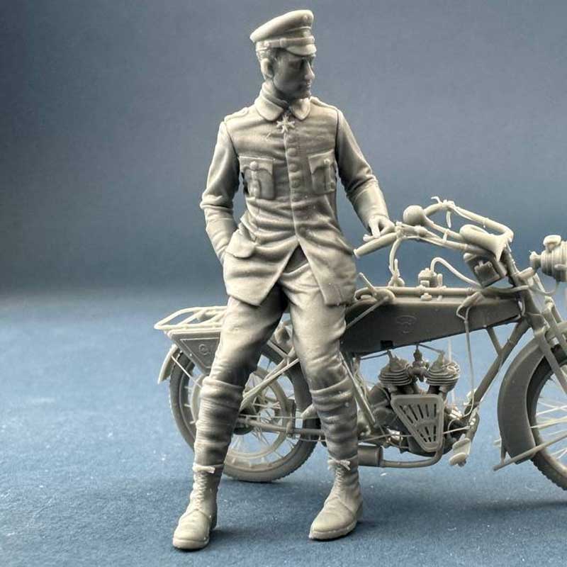 Copper State Models Werner Voss Posing With A Motorcycle (1/32)F32-058 Copper State Models Werner Voss Posing With A Motorcycle (1/32)F32-058
