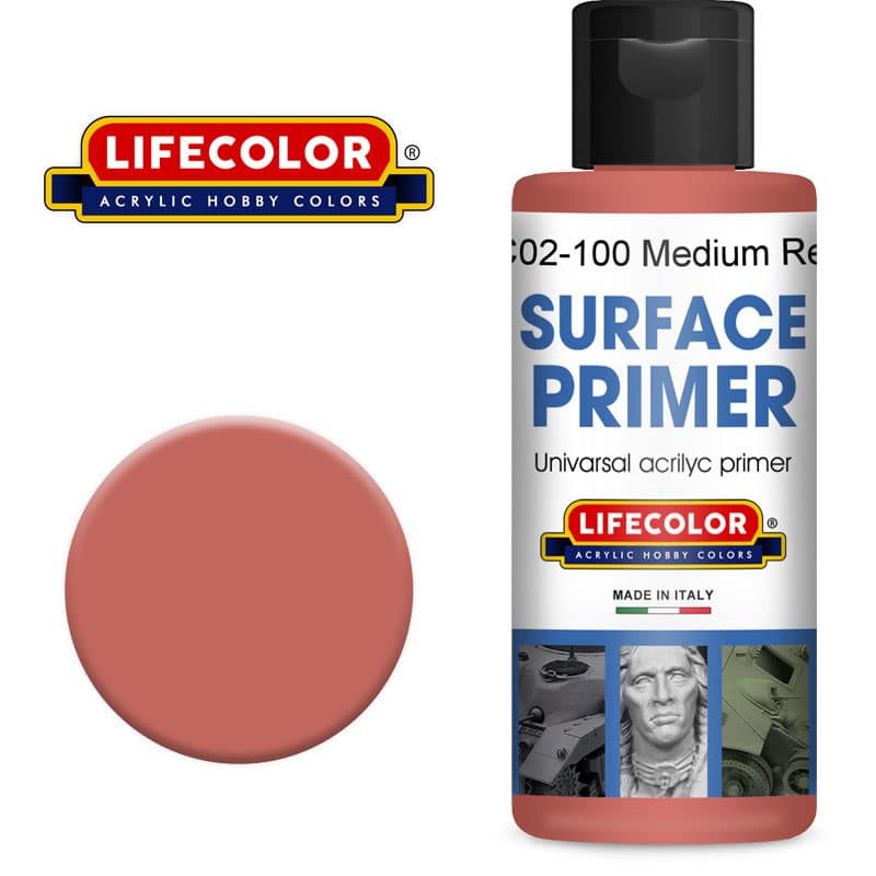 LifeColor Acrylic Medium Red Primer (100ml) BC02 LifeColor Acrylic Medium Red Primer (100ml) BC02