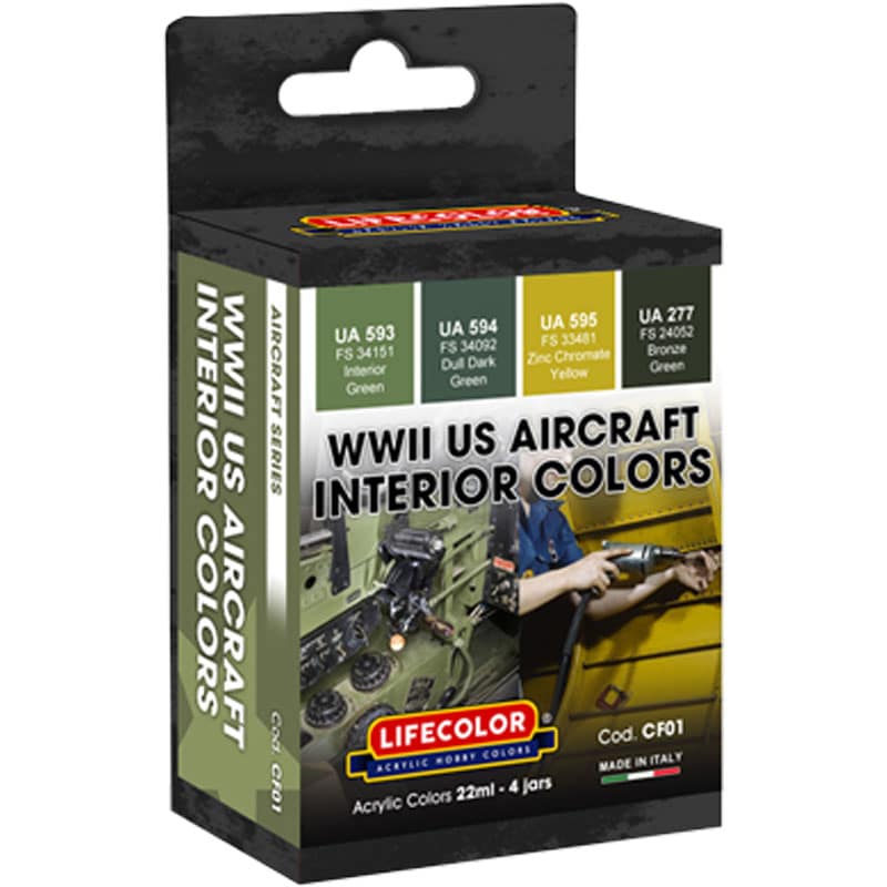 LifeColor WWII US Aircraft Interior Camouflage Set CF01 LifeColor WWII US Aircraft Interior Camouflage Set CF01