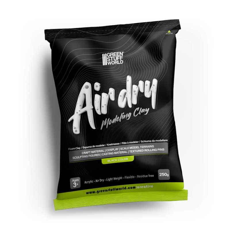 Green Stuff World - Air Dry Foam Clay - Black (250g) Green Stuff World - Air Dry Foam Clay - Black (250g)