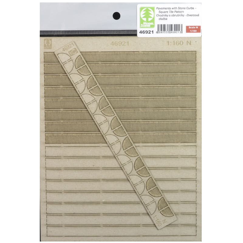 Model Scene Pavements with Stone Curbs - Square Tile Pattern (N) 46921 Model Scene Pavements with Stone Curbs - Square Tile Pattern (N) 46921