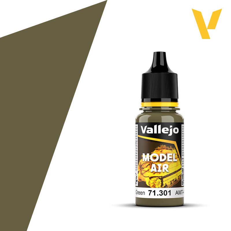 Vallejo Model Air - AMT-4 Camouflage Green (18ml) 71.301 Vallejo Model Air - AMT-4 Camouflage Green (18ml) 71.301
