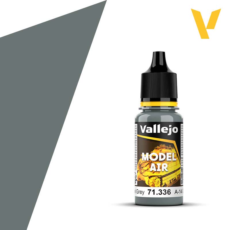 Vallejo Model Air - A-14 Steel Grey (18ml) 71.336 Vallejo Model Air - A-14 Steel Grey (18ml) 71.336