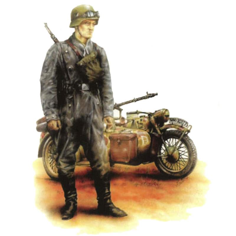 Hat Industrie WWII German Motorcycle and Sidecar (1/72) 8126 Hat Industrie WWII German Motorcycle and Sidecar (1/72) 8126
