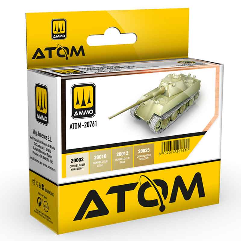 Ammo ATOM Dunkelgelb Modulation Paint Set ATOM-20761 Ammo ATOM Dunkelgelb Modulation Paint Set ATOM-20761