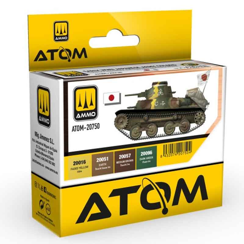 Ammo ATOM Early WWII Japanese Army Colours Set ATOM-20750 Ammo ATOM Early WWII Japanese Army Colours Set ATOM-20750