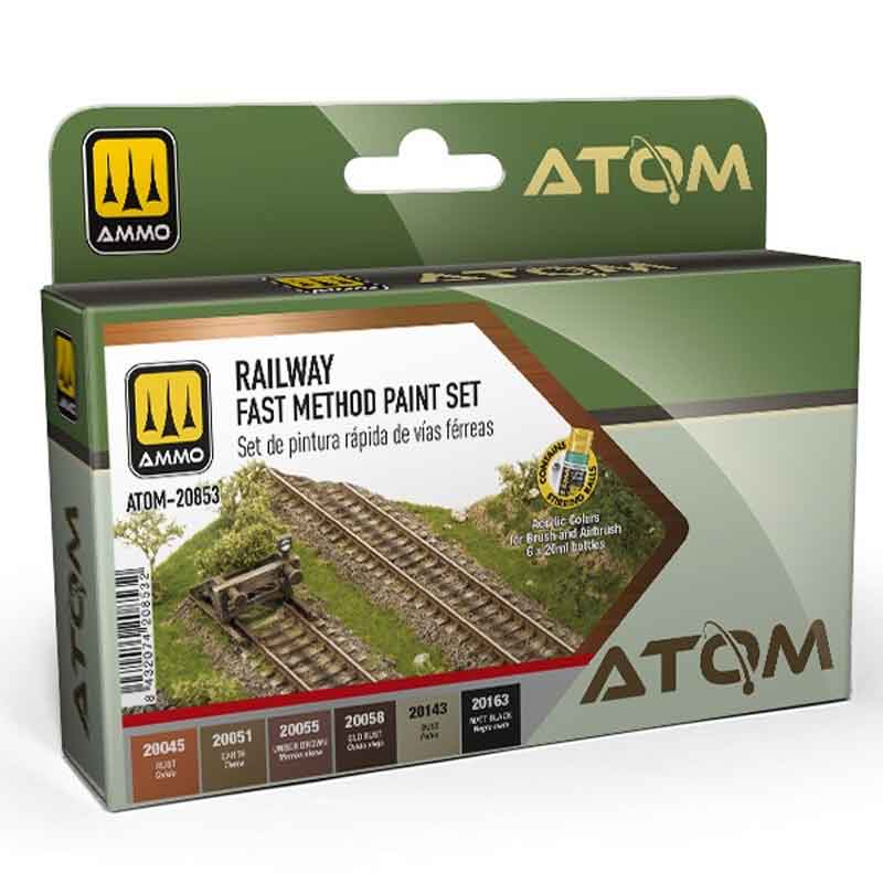 Ammo ATOM Railway Fast Method Paint Set ATOM-20853 Ammo ATOM Railway Fast Method Paint Set ATOM-20853