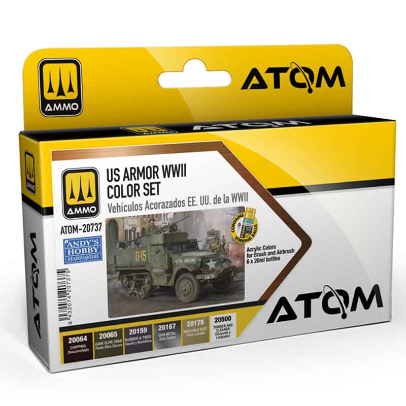 Ammo ATOM U.S. Armor WWII Paint Set ATOM-20737 Ammo ATOM U.S. Armor WWII Paint Set ATOM-20737