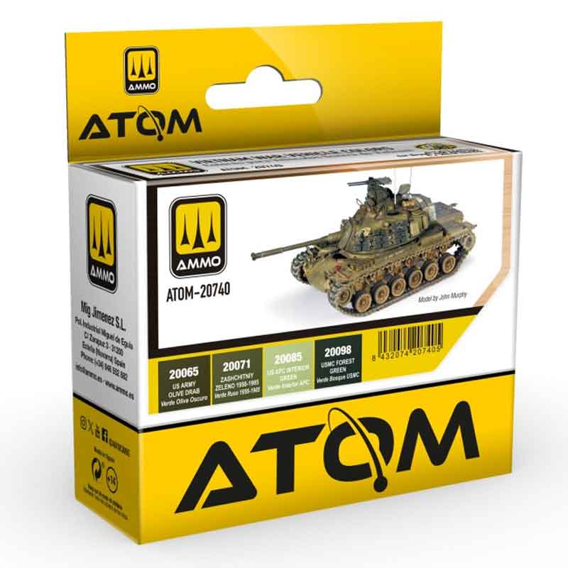 Ammo ATOM Vietnam War Vehicles Colours Set ATOM-20740 Ammo ATOM Vietnam War Vehicles Colours Set ATOM-20740