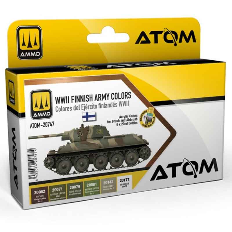 Ammo ATOM WWII Finnish Army Colours Set ATOM-20747 Ammo ATOM WWII Finnish Army Colours Set ATOM-20747