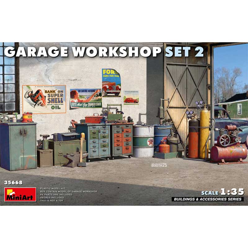 Miniart Garage Workshop Set #2 (1/35) 35668 Miniart Garage Workshop Set #2 (1/35) 35668