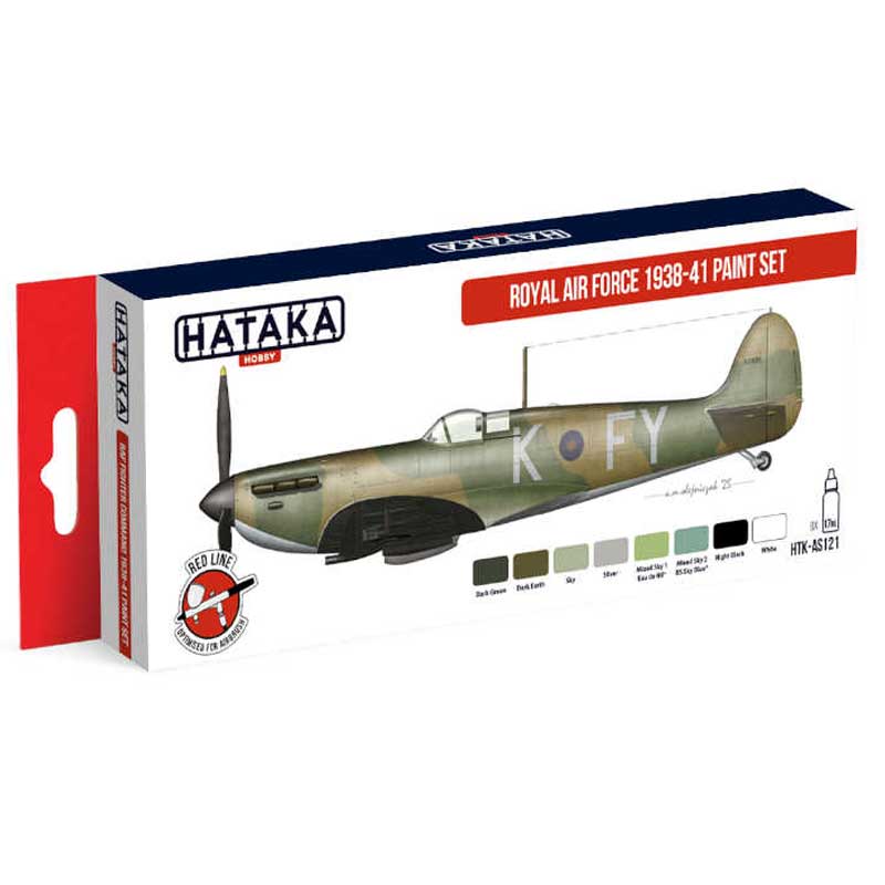 Hataka Royal Air Force 1938-41 Paint Set Red Line HTK-AS121 Hataka Royal Air Force 1938-41 Paint Set Red Line HTK-AS121