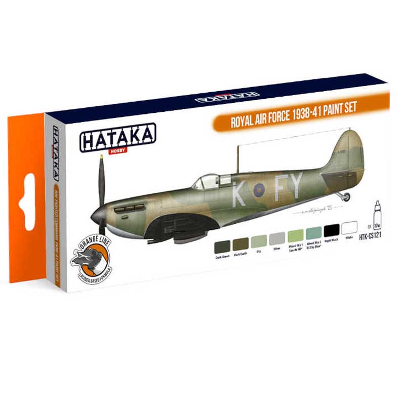 Hataka Royal Air Force 1938-41 Paint Set Orange Line HTK-CS121 Hataka Royal Air Force 1938-41 Paint Set Orange Line HTK-CS121