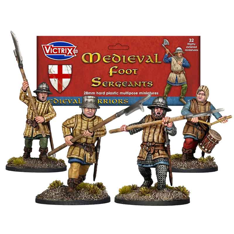 Victrix Medieval Foot Sergeants (28mm) VXM006 Victrix Medieval Foot Sergeants (28mm) VXM006