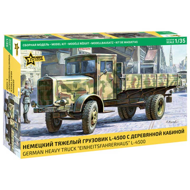 Zvezda German Heavy Truck L-4500 Einheitsfahrerhaus (1/35) 3647