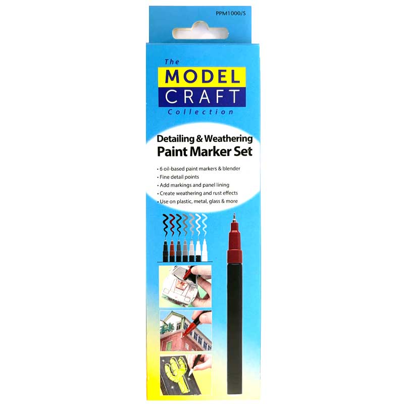 Modelcraft 7-Piece Detailing & Weathering Marker Set PPM1000/S Modelcraft 7-Piece Detailing & Weathering Marker Set PPM1000/S