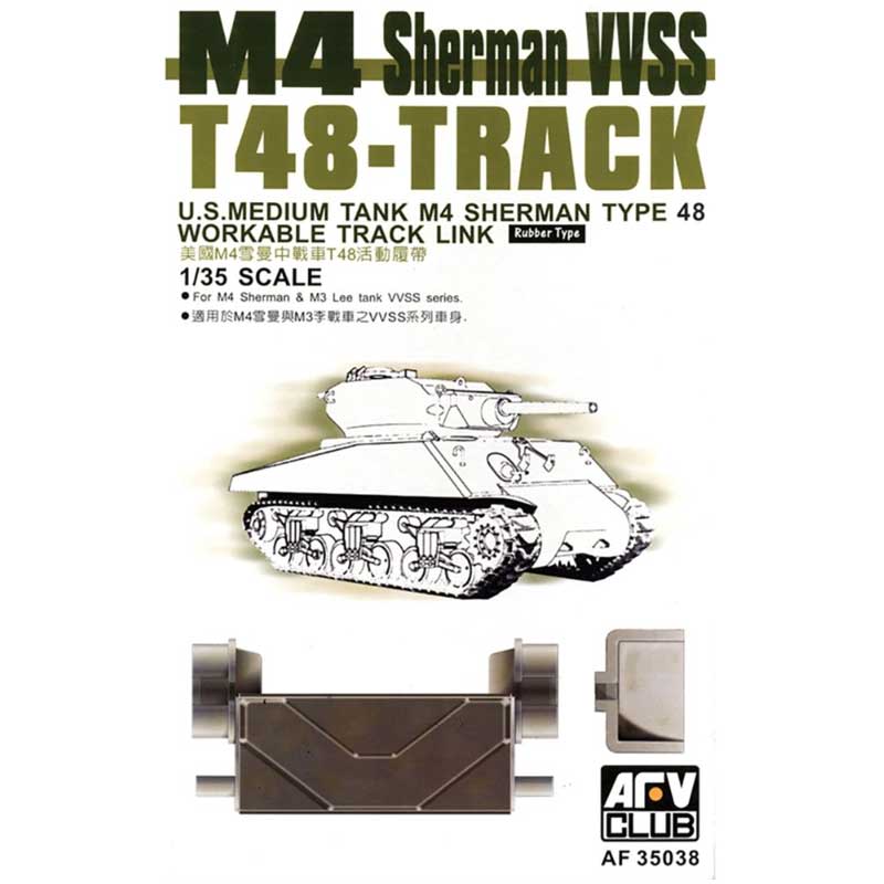 AFV Club T48 Track (for Sherman V.V.S.S) (1/35) AF35038 AFV Club T48 Track (for Sherman V.V.S.S) (1/35) AF35038