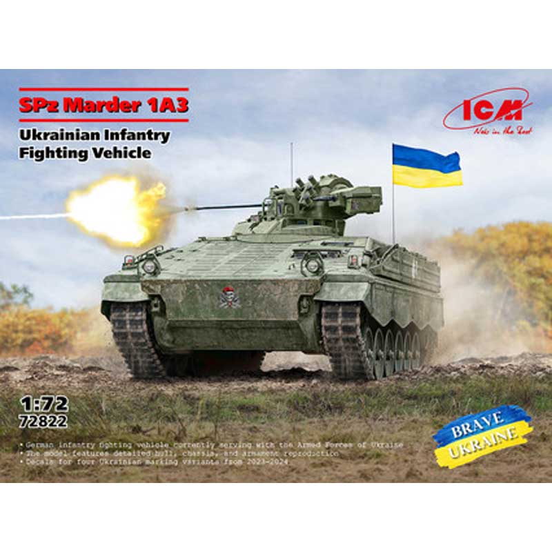 ICM SPz Marder 1A3 Ukrainian Infantry Fighting Vehicle (1/72) 72822 ICM SPz Marder 1A3 Ukrainian Infantry Fighting Vehicle (1/72) 72822