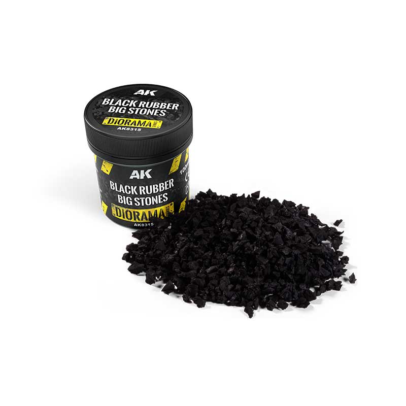 AK Interactive Black Rubber Big Stones (100ml) AK8315
