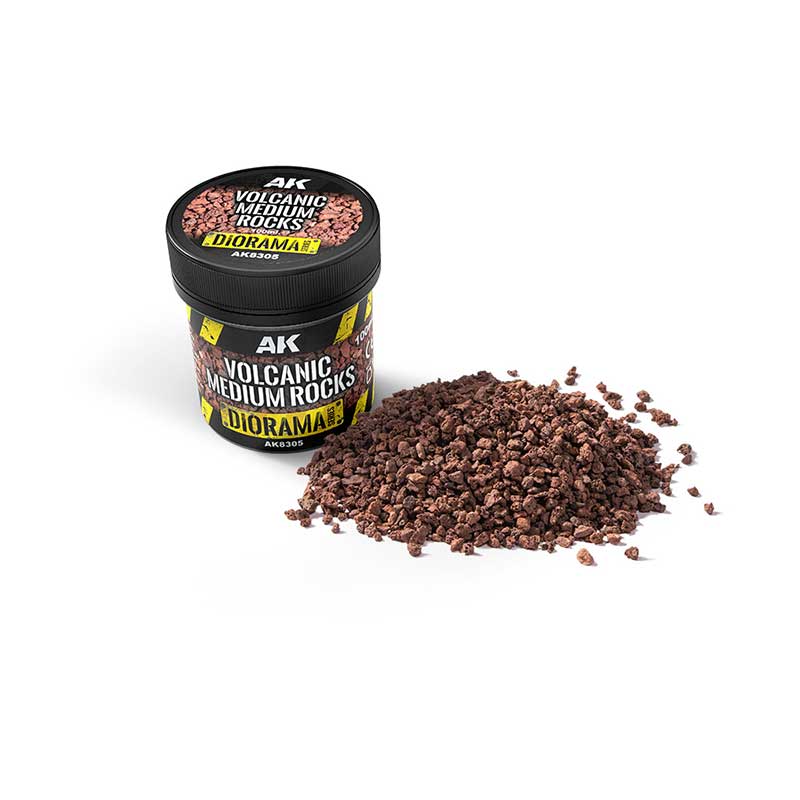 AK Interactive Volcanic Medium Rocks (100ml) AK8305